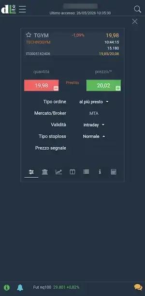 Fineco vs Directa app mascherina ordini
