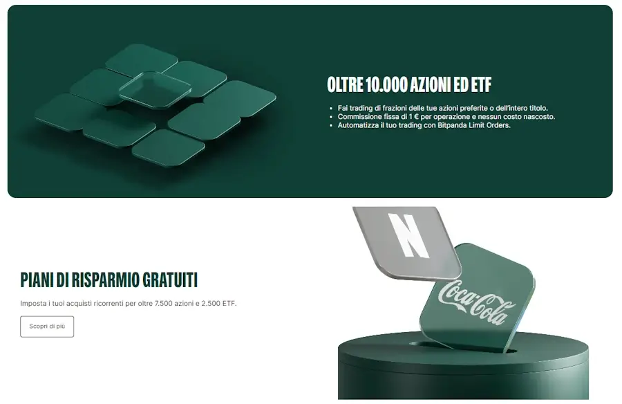 Bitpanda azioni e ETF