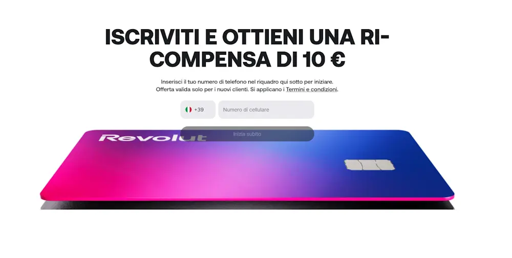 Revolut bonus di benvenuto