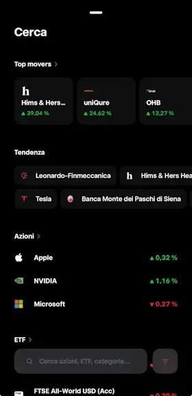 Trade Republic come cercare un titolo