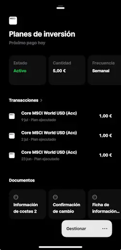 App Trade Republic planes de inversion
