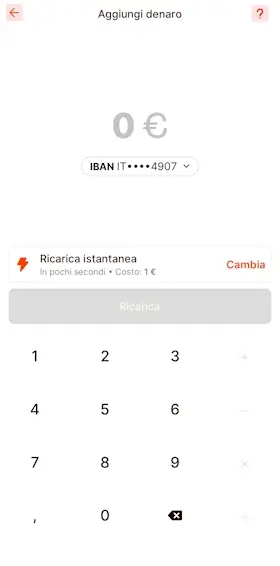 Satispay ricarica