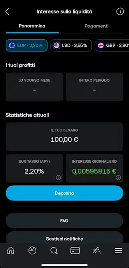 Trading 212 interessi sul saldo